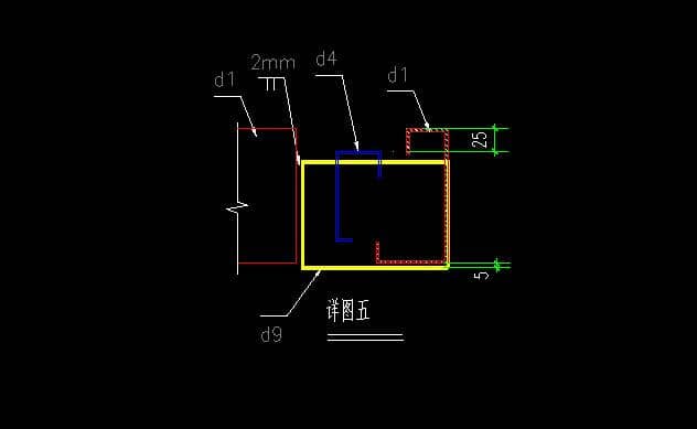 箱房底部钢架剖面设计图 
