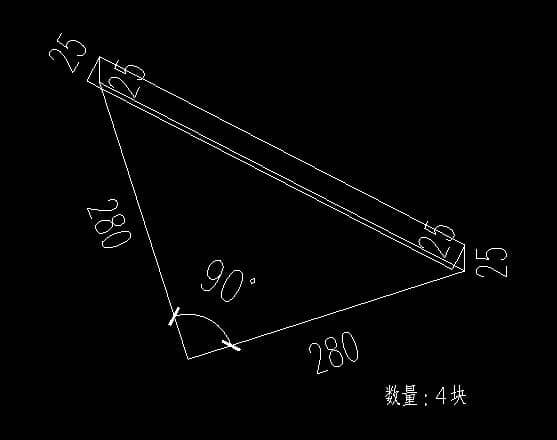 集装箱房顶部四个角件三角铁板设计图